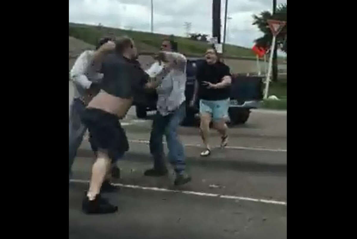 A street brawl caught on video Saturday in northwest Houston was a result of apparent road rage. Witnesses say the fight erupted after the driver of a truck did not want to let a car merge into traffic at Highway 6 near Interstate 290.