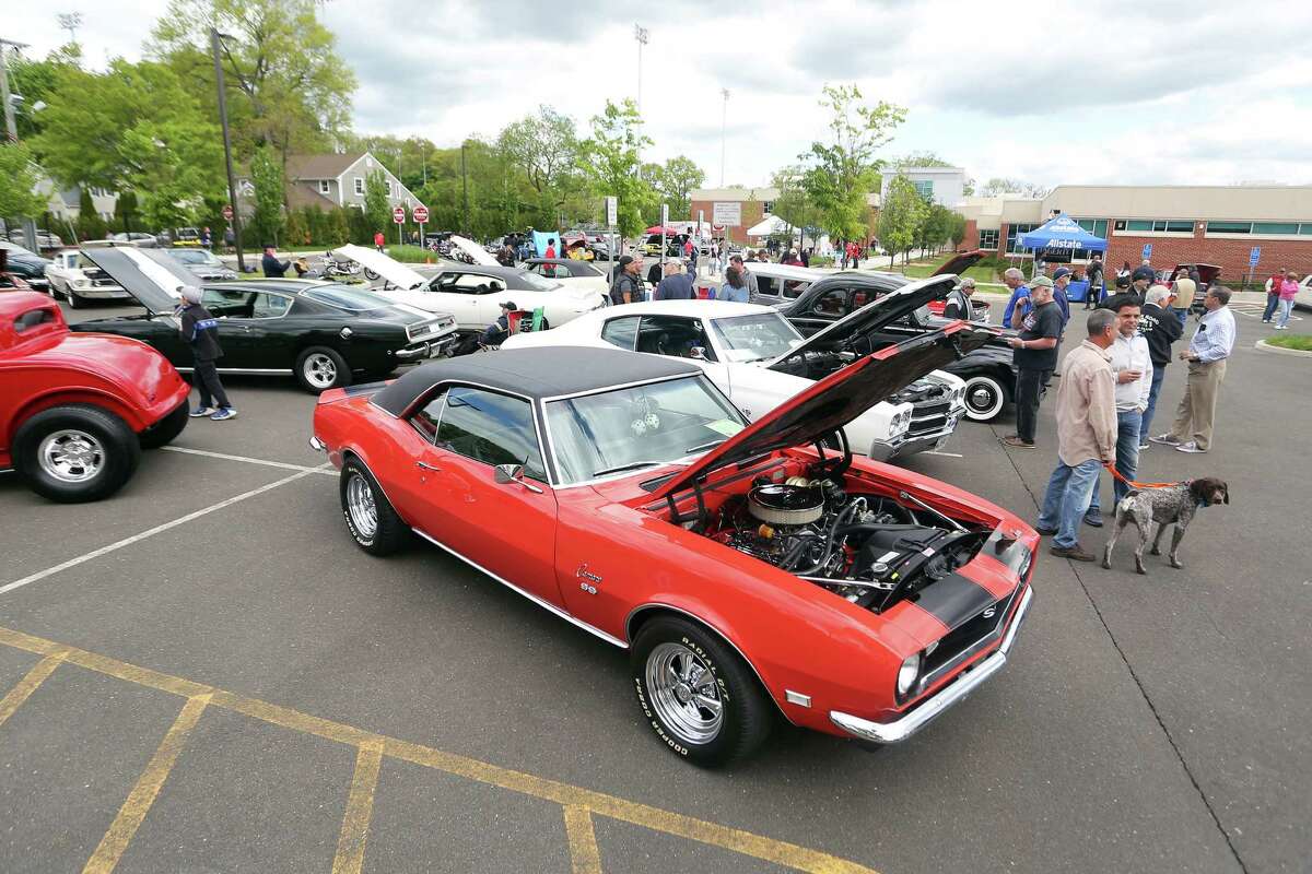 A car and motorcycle show at J.M. Wright Technical School in Stamford on Sunday, was held to benefit the technical high school.