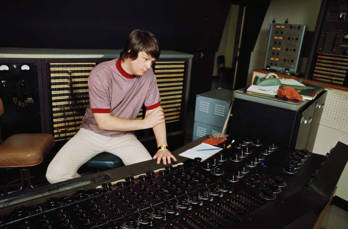 The Beach Boys' Brian Wilson recording "Pet Sounds" in 1966. >>Keep clicking to discover which was the most popular album the year you were born.