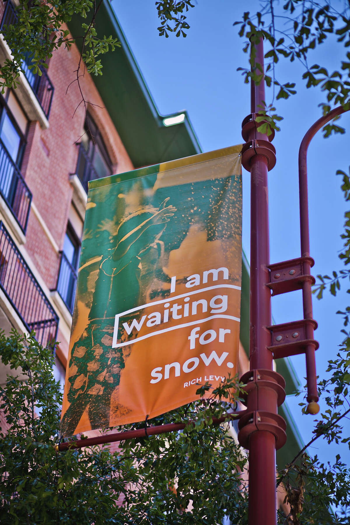 This one quotes Rich Levy, a poet and the head of Inprint Houston: "I am waiting for snow."