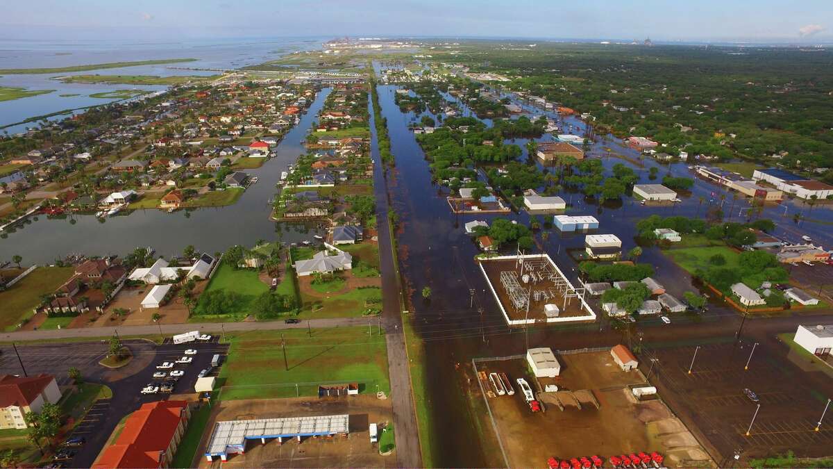 Archive Photos Show Major Flooding In Aransas Pass As Hurricane Harvey