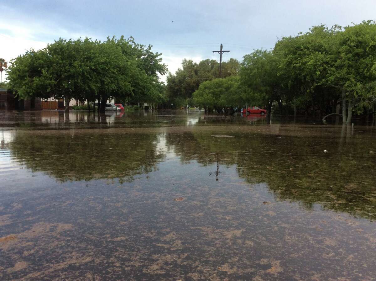 Photographs show Texas harbor city Aransas Pass flooded after turbulent Monday storms