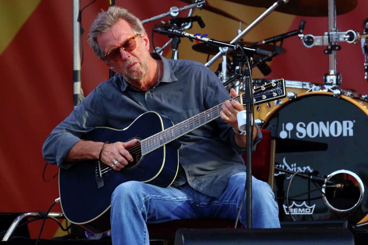 FILE - In this April 27, 2014 file photo, Eric Clapton performs at the 2014 New Orleans Jazz & Heritage Festival at Fair Grounds Race Course in New Orleans. Clapton's new album, "I Still Do," will be released on Friday. (Photo by John Davisson/Invision/AP) ORG XMIT: NYET907