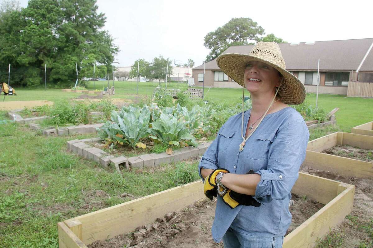 Ally Hardick, garden ministry leader of Providence Garden at St. Christopher Episcopal Church in League City, wants to expand the purpose of the garden beyond providing food for a local service ministry. Goals including teaching children how to grow food and offering cooking and nutrition classes. "My goal is to flip things around, make a difference and make gardening cool again," she says.