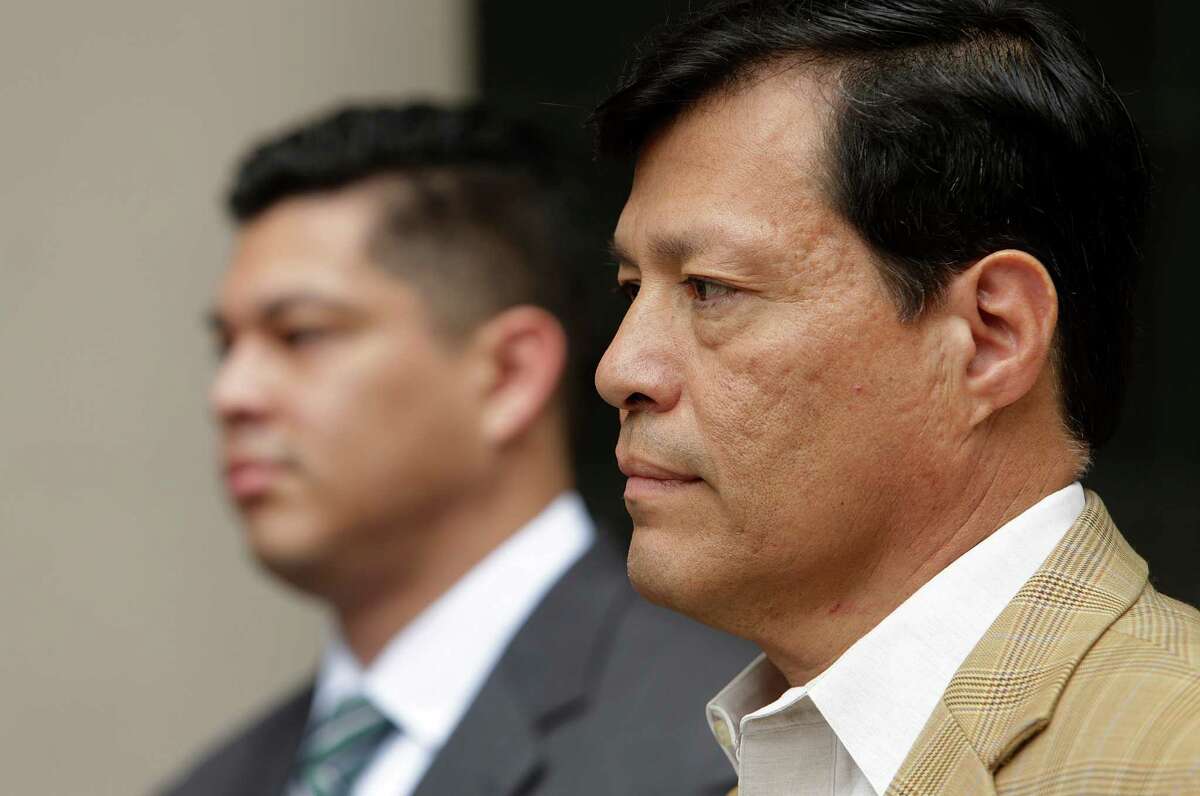 Christopher M. Zamora, left, sued the city of Houston for retaliation and his father, Manuel Zamora and others filed a discrimination suit against the city.
