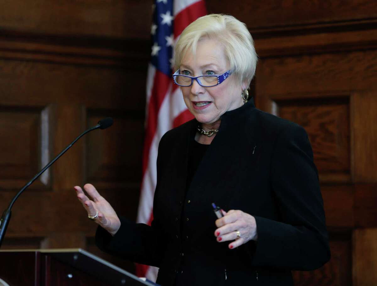 State University of New York Chancellor Nancy Zimpher speaks during a TeachNY news conference on Wednesday, May 18, 2016, in Albany, N.Y. A collaboration of the State Education Department and SUNY aims to improve teacher training and address teacher shortages across New York. (AP Photo/Mike Groll) ORG XMIT: NYMG103