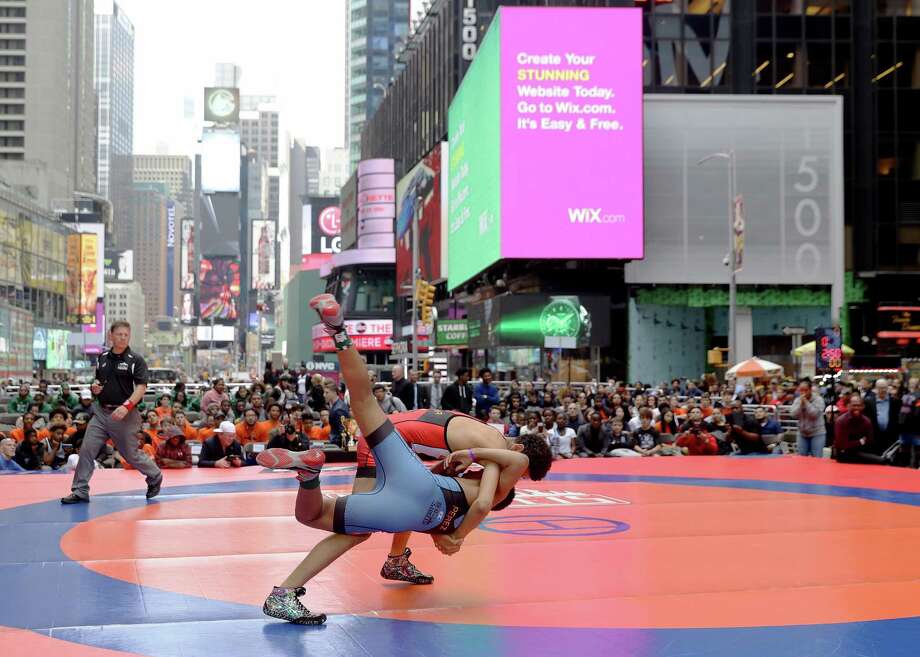 Photos Wrestling in Times Square Times Union