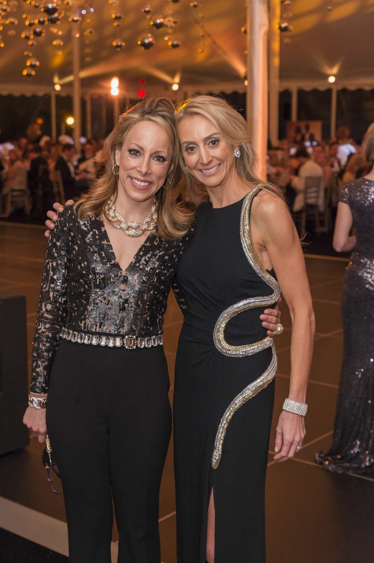 Kamie Lightburn and Felicity Kostakis at the Bruce Museum Renaissance Ball on May 14, 2016. The black tie fundraiser supports education and science initiatives at the Bruce Museum. The event was co-chaired by Felicity Kostakis and Kamie Lightburn. Sachiko and Lawrence Goodman were honored.