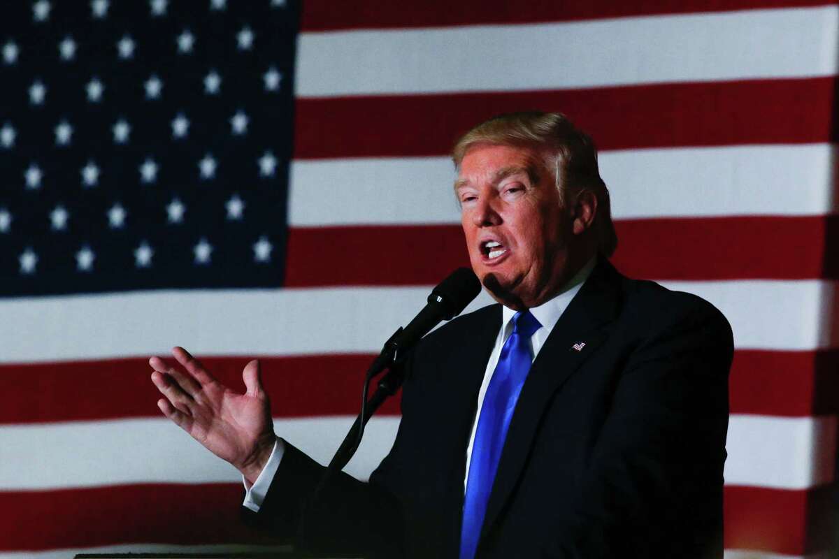 Republican presidential candidate Donald Trump speaks at a fundraising event in Lawrenceville, New Jersey on May 19. (Eduardo Munoz Alverez / Getty Images)