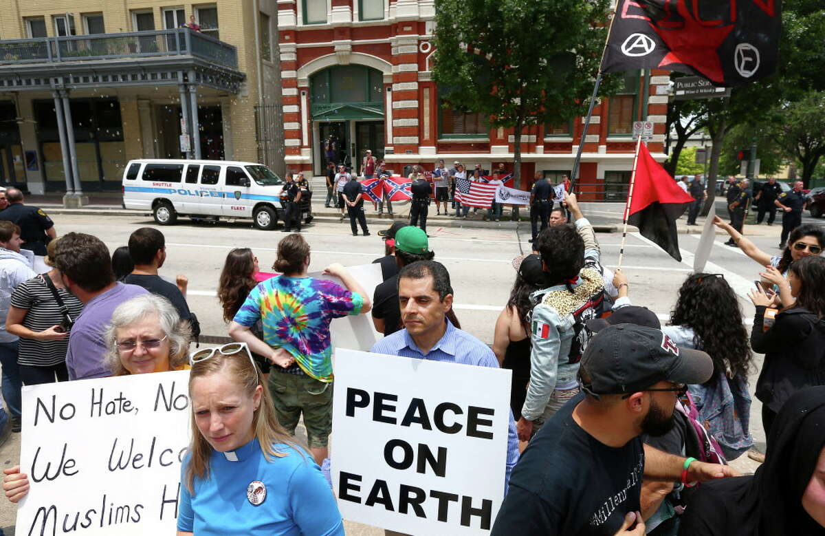 A Houston protest, organized by Russian trolls