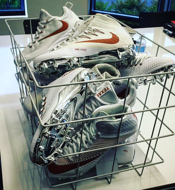 Longhorns show off new football cleats 
