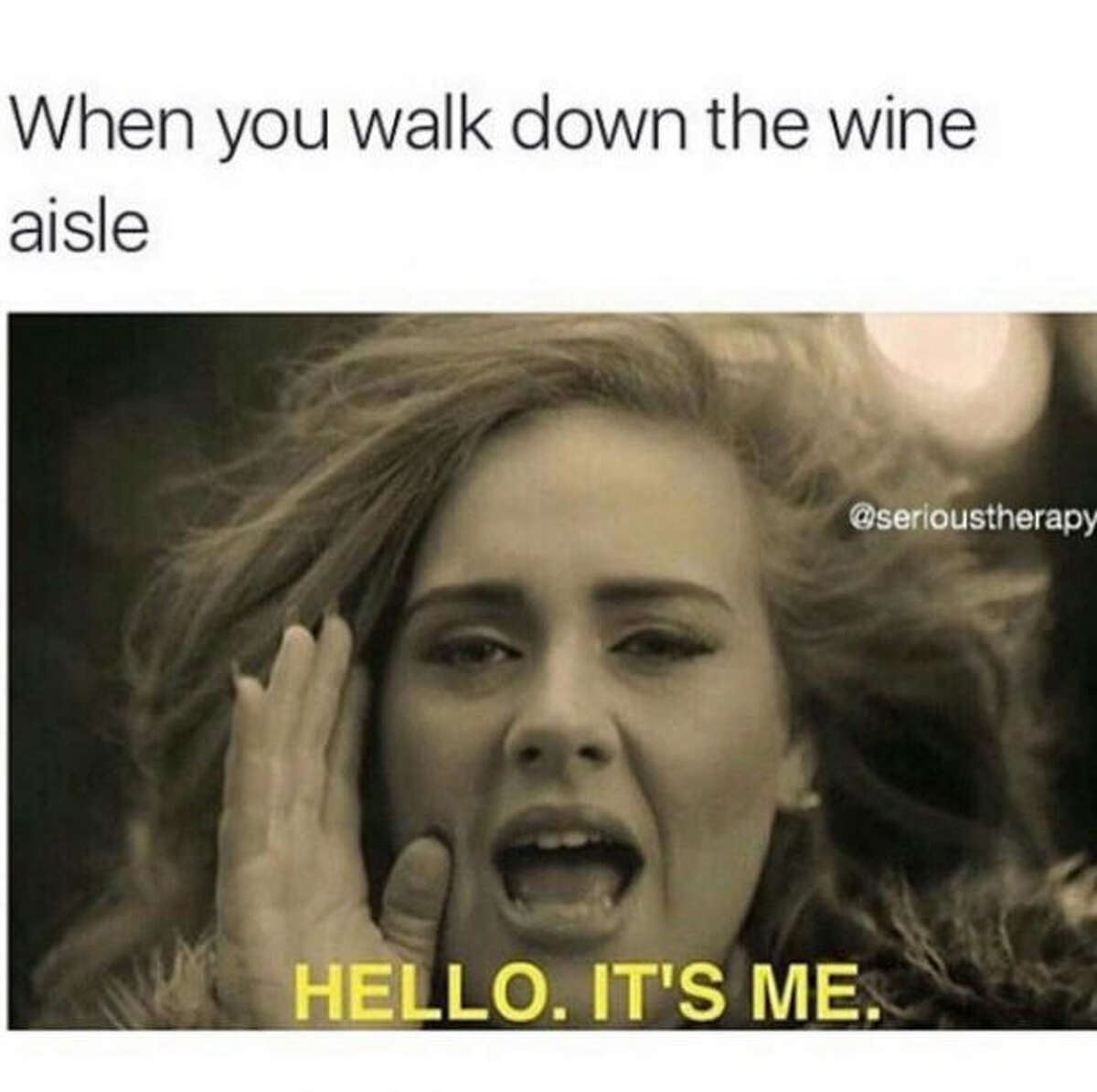 In honor of National Wine Day, we've compiled the memes that perfectly sum up your relationship with wine. Like this one via @SeriousTherapy.