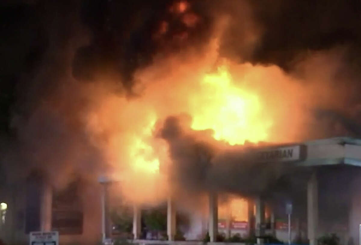 A huge fire torched a Santa Clara strip mall early Wednesday morning, May 25, 2016. The fire was first reported just before 3:00a.m. at the Rancho shopping center located on El Camino Real east of Lawrence Expressway.