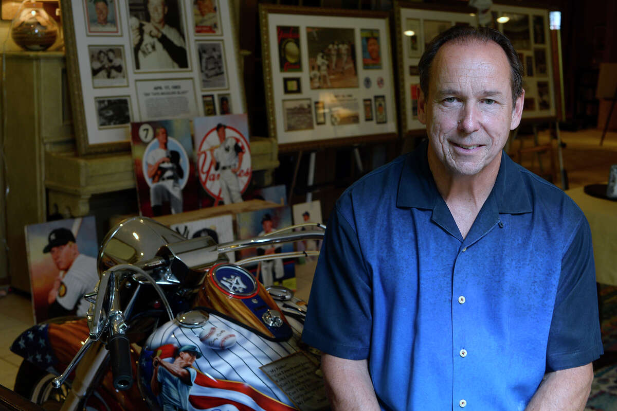 Randall Swearingen has amassed a large collection of Mickey Mantle memorabilia in hopes of having it displayed in a museum. Swearingen will be selling off a large part of the collection at auction. Photo taken Tuesday 5/24/16 Ryan Pelham/The Enterprise