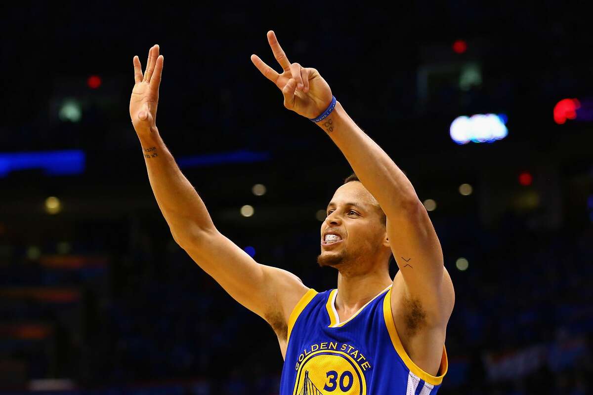 OKLAHOMA CITY, OK - MAY 28: Stephen Curry #30 of the Golden State Warriors gestures during the second half against the Oklahoma City Thunder in game six of the Western Conference Finals during the 2016 NBA Playoffs at Chesapeake Energy Arena on May 28, 2016 in Oklahoma City, Oklahoma. NOTE TO USER: User expressly acknowledges and agrees that, by downloading and or using this photograph, User is consenting to the terms and conditions of the Getty Images License Agreement. (Photo by Maddie Meyer/Getty Images)