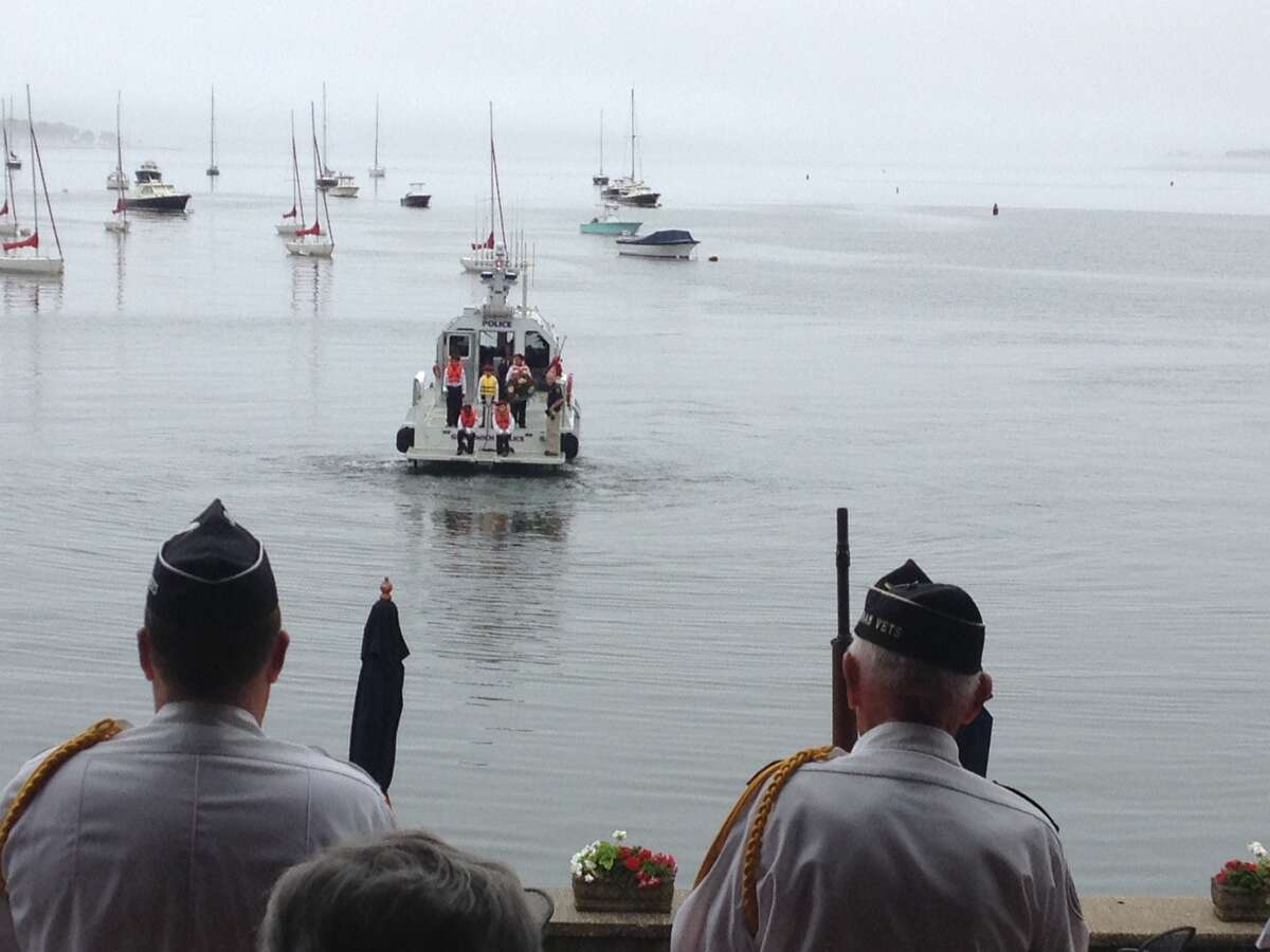 A wreath-laying concluded Memorial Day observances at the Indian Harbor Yacht Club.