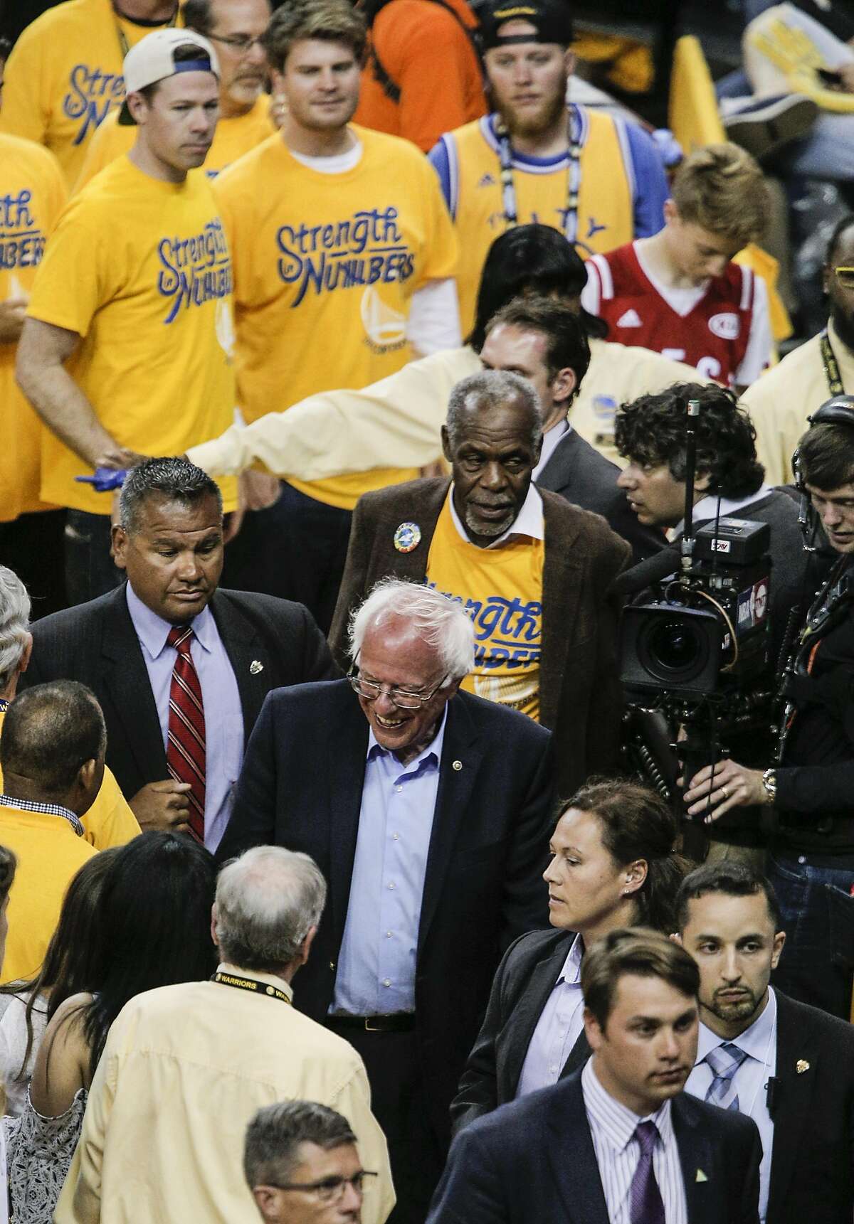 Presidential Candidate Bernie Sanders Arrives At Halftime