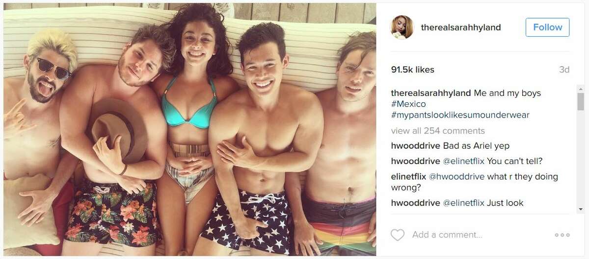 "Modern Family" star Sarah Hyland shared this photo of herself with friends in Mexico.