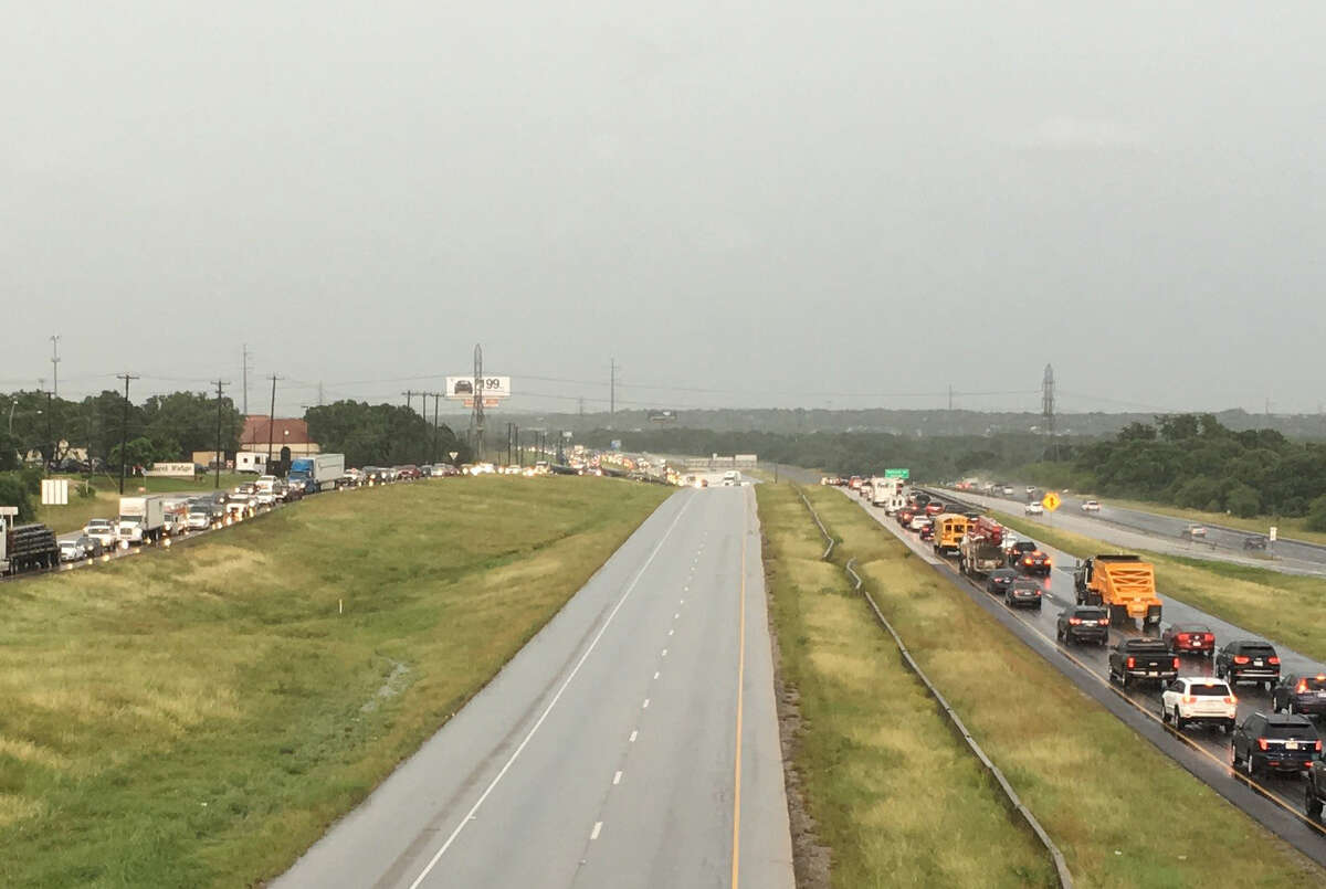An 18-wheeler crash near Loop 1604 and Redland Road snarled traffic on the North Side Tuesday afternoon. Westbound lanes on Loop 1604 have been closed.