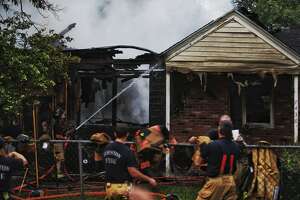 Four hurt in massive fire at NE Houston home
