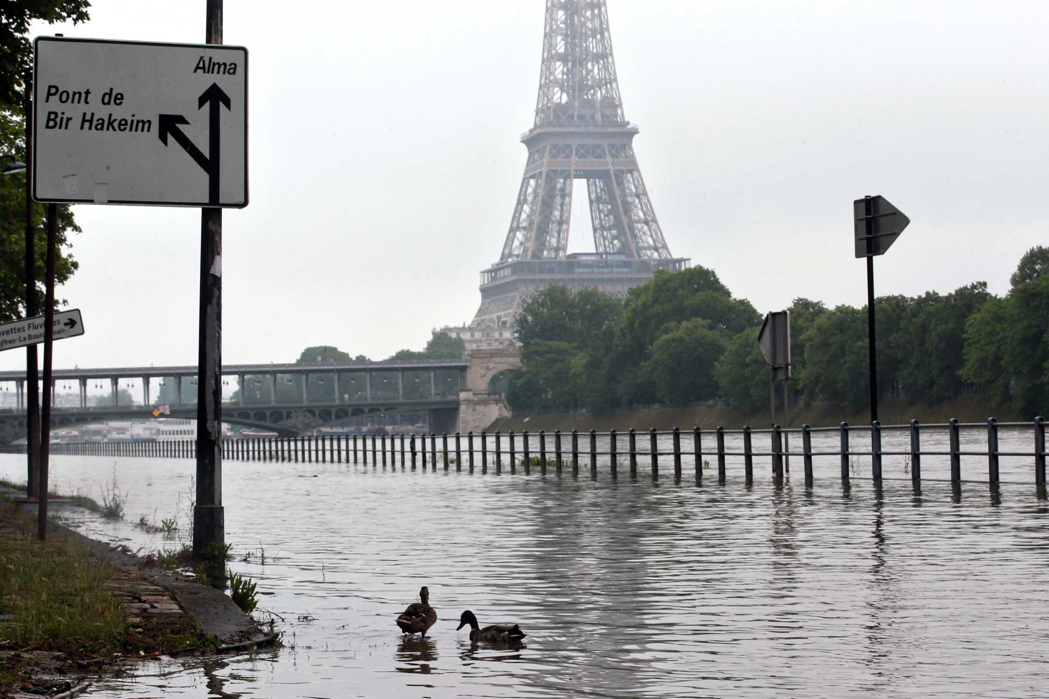 Rain pummels France; Seine overflows its banks in Paris