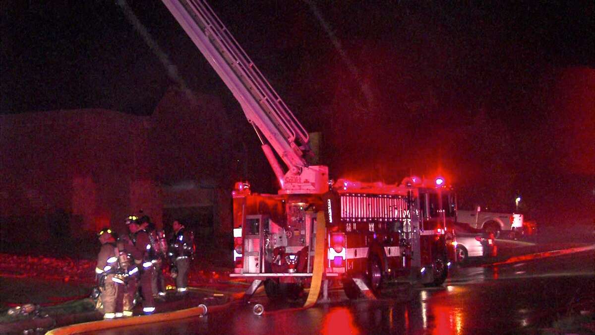 Authorities say a lightning strike cause a major blaze at a home in West Bexar County on Thursday morning.