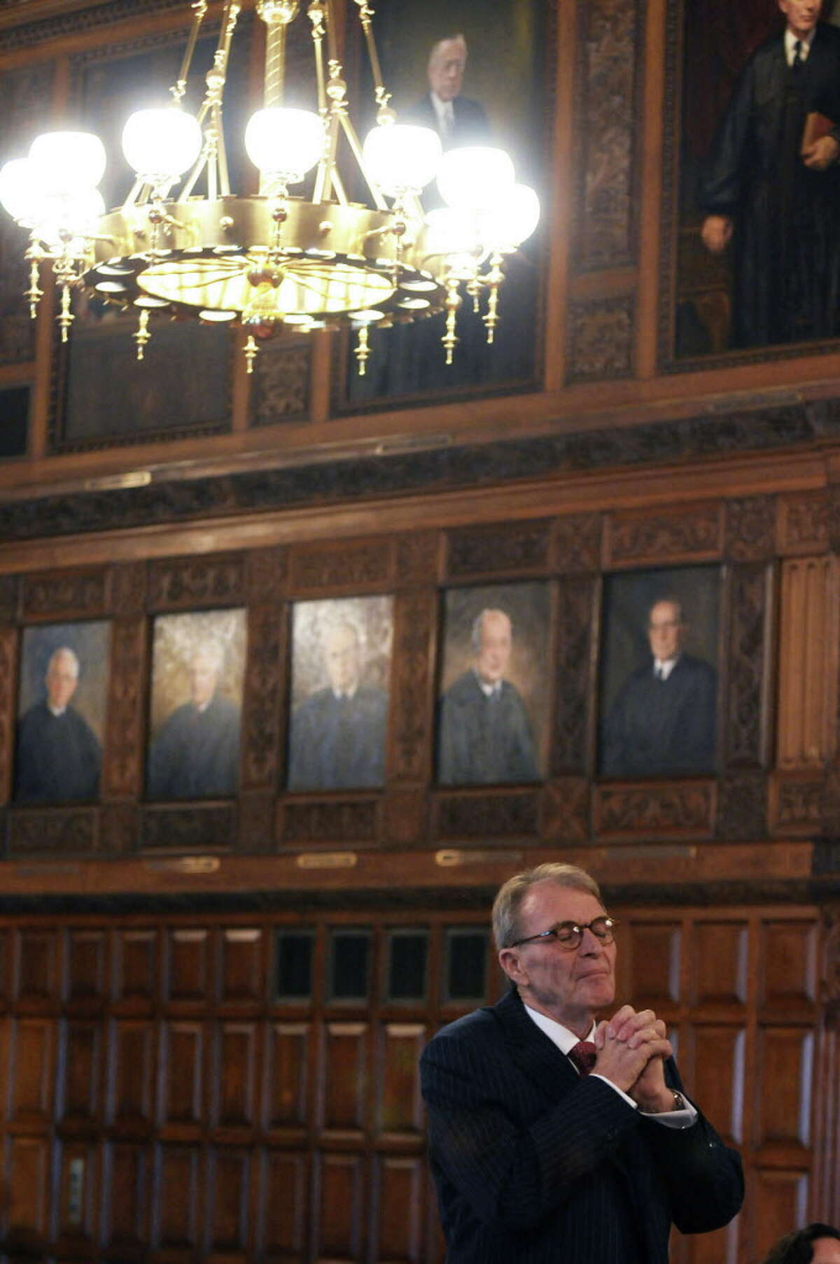 Defense attorney Terence L. Kindlon makes his case to the justices of the New York State Court of Appeals during the appeal of Christopher Porco's murder and attempted murder conviction, on Tuesday Sept. 13, 2011 in Albany, NY.( Philip Kamrass / Times Union)