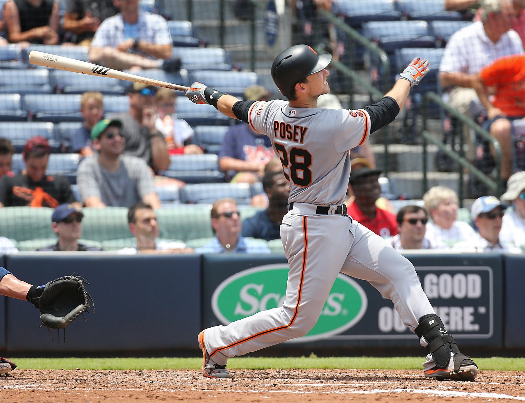 Giants’ Buster Posey Bids Farewell To Turner Field With Hr