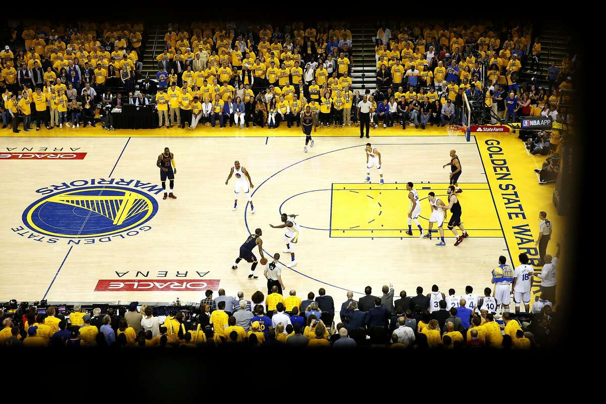 Kyrie Irving handles the ball during Game 1 of the NBA Finals between the Warriors and the Cleveland Cavaliers at Oracle Arena in Oakland, California, on Thursday, June 2, 2016.