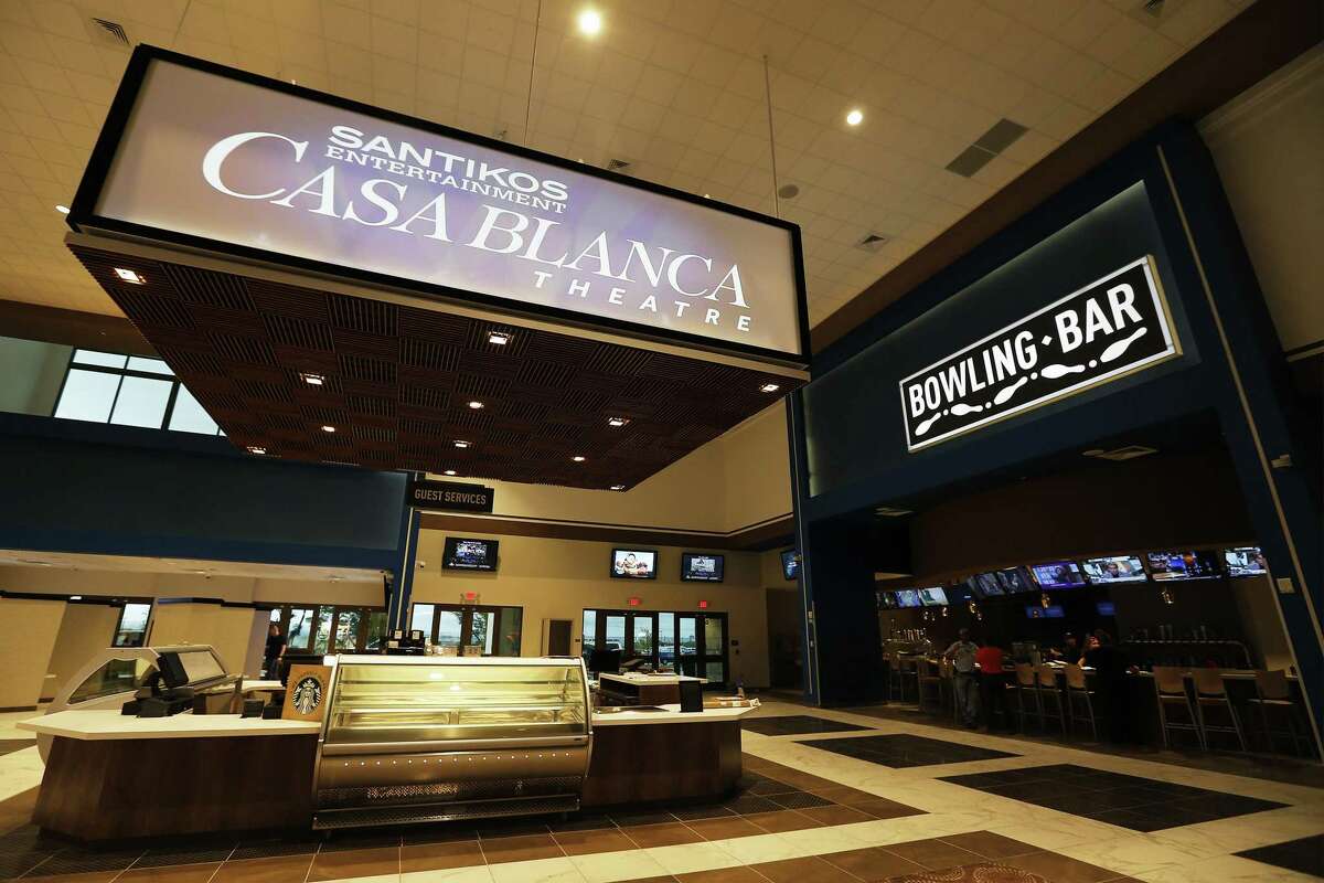 Santikos’ Casa Blanca theater at 11210 Alamo Ranch Pkwy. features all-laser projection screens and bowling lanes.