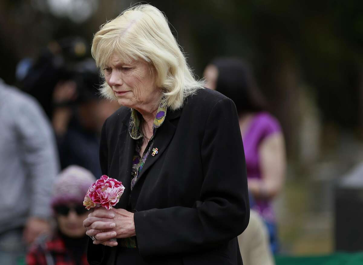 Petite Sousa of San Anselmo during the reburial of Edith Howard Cook, the girl from the 1800's whose body and coffin were found under the floor of an San Francisco home. The ceremony taking place at the Greenlawn Memorial Park Cemetery in Colma, California on Sat. June 4, 2016.