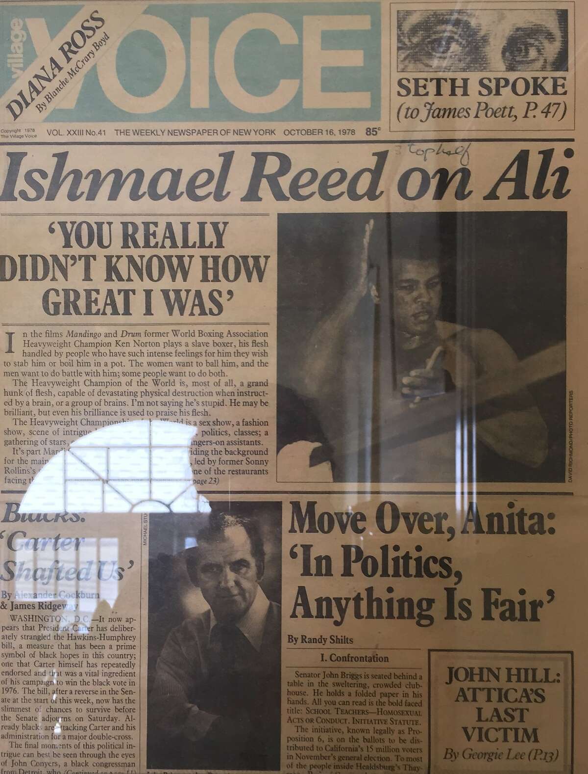 Ishmael Reed covered the 1978 Ali-Spinks prizefight for the Village Voice.
