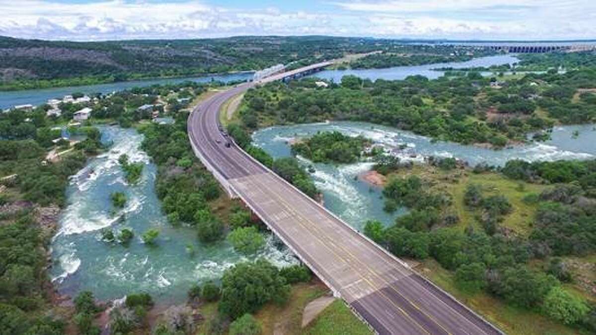 Tracey Osment, a Texas videographer, flew his drone over Central Texas' Highland Lakes from May 31 through June 2, 2016 as floodgates opened on Lake Buchanan.