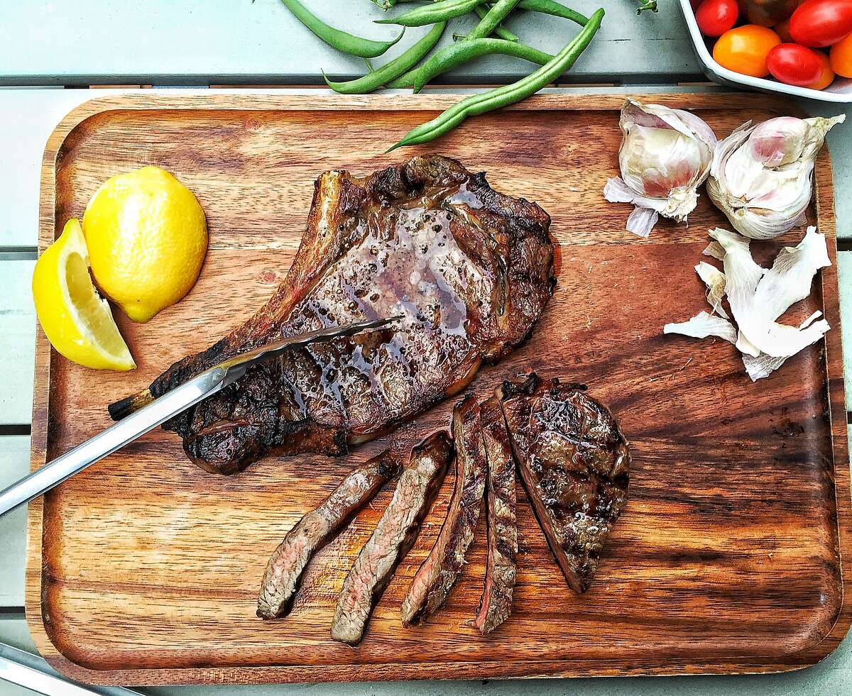 Florentine steak is the main course for a last-minute summer menu