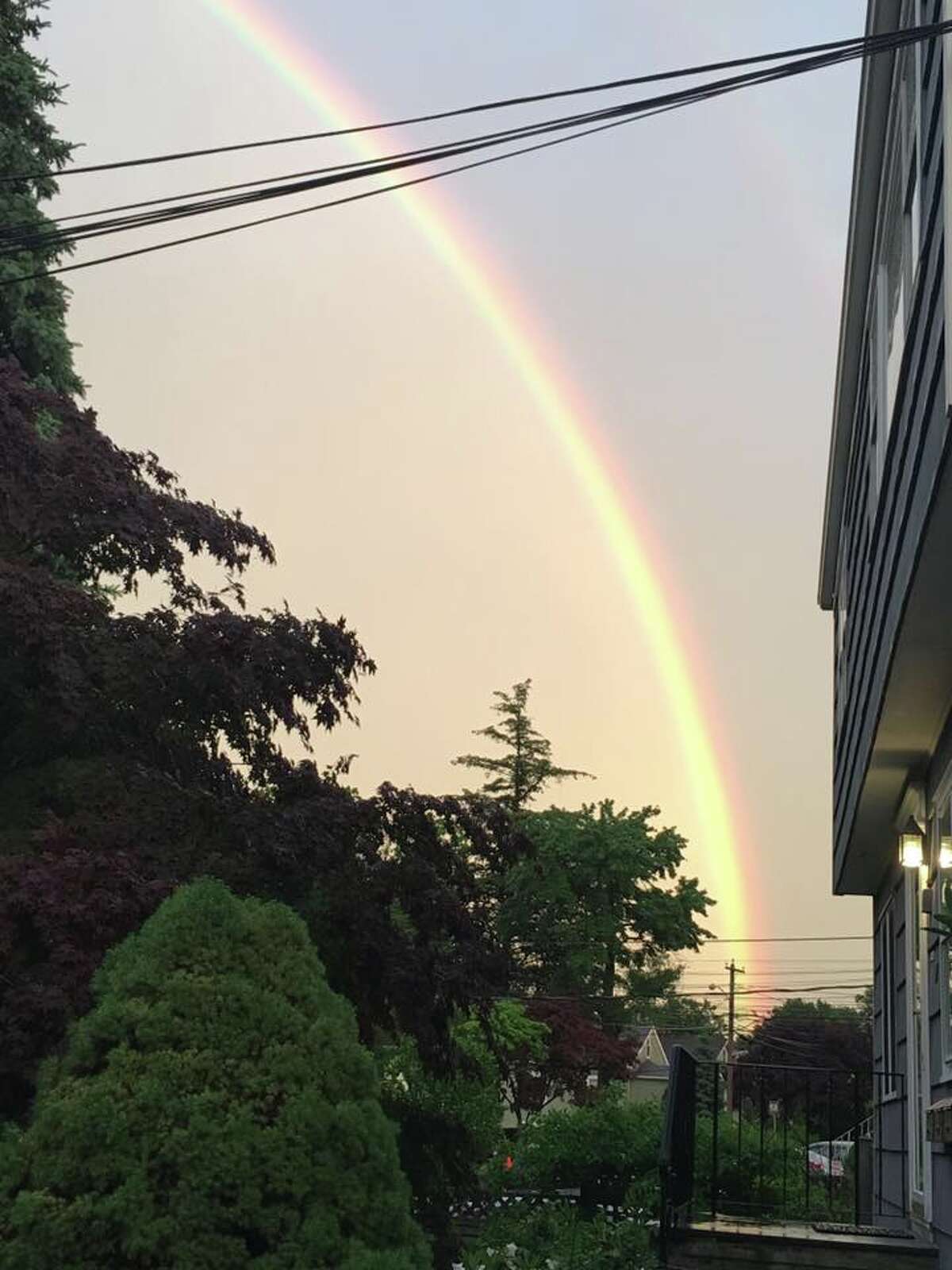 Double rainbow spotted over southwestern Connecticut