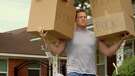 Houston Texans defensive end J.J. Watt is shown carrying boxes during a commercial for Reliant's "first-month free" campaign. In the commercial, he effortlessly carries a sofa by himself and lugs boxes full of books to his one-man moving van. Reliant does offer moving tips, check them out at www.reliant.com, click on "moving tips."