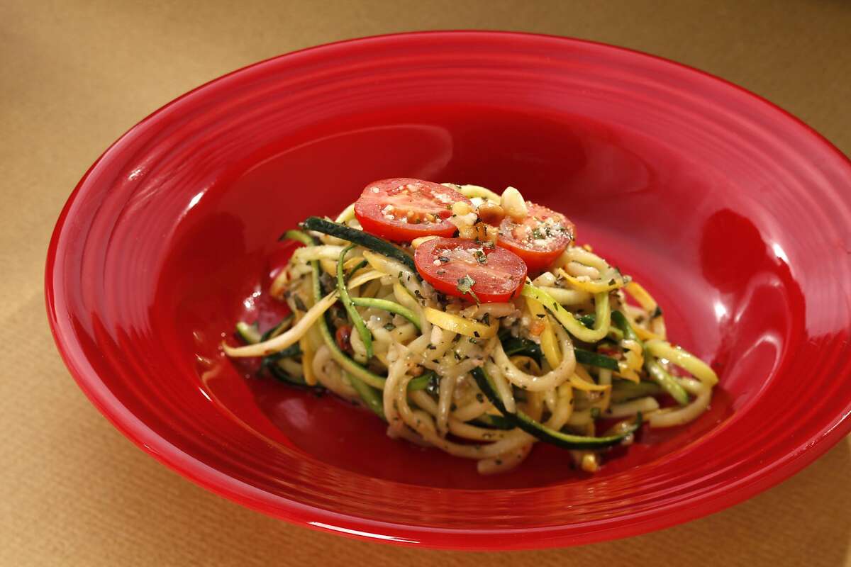 Zucchini "pasta" as seen in San Francisco, California, on May 18, 2011. Food styled by Sophie Brickman.