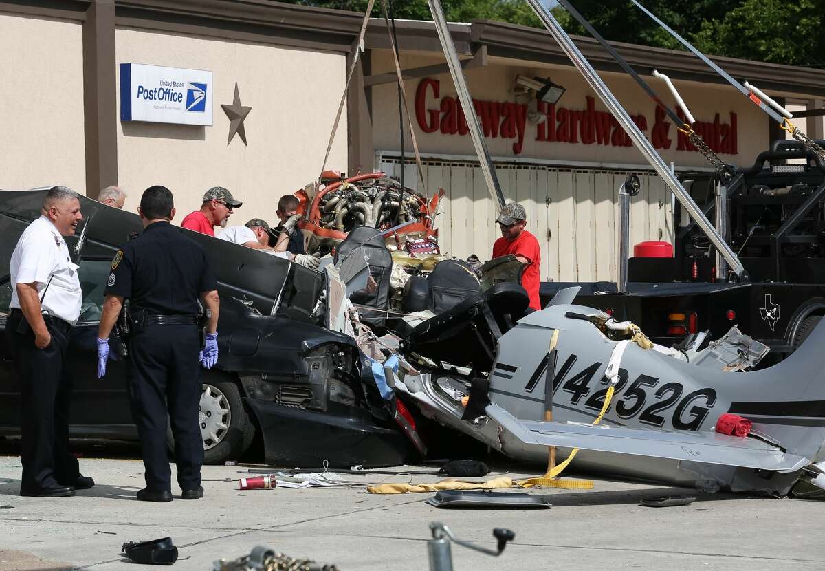 Surveillance video captures plane crash that left three dead near Houston's Hobby Airport