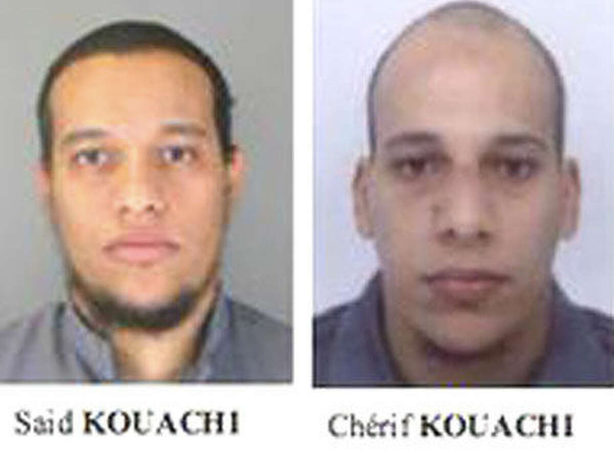 Courtesy of French Police Said Kouachi (left) and Cherif Kouachi (right) named as suspects in the Charlie Hebdo attack. 
