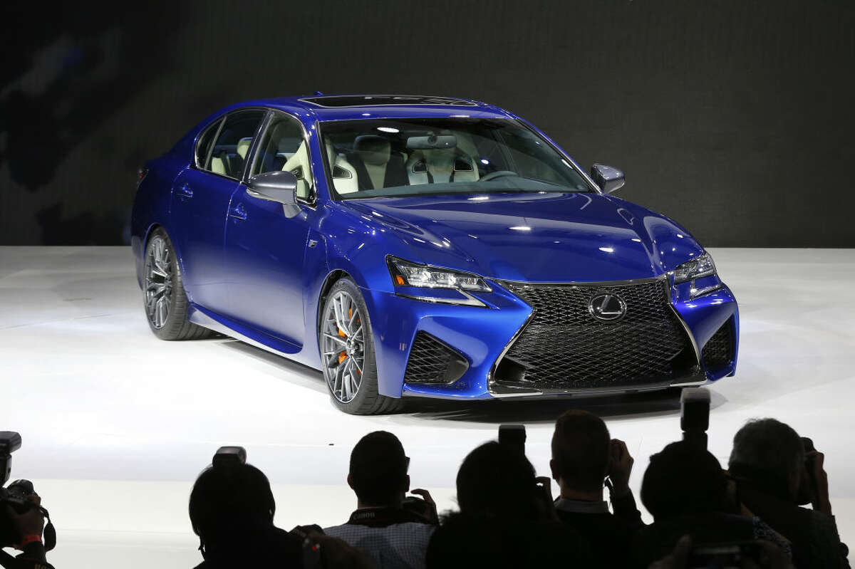 The 2016 Lexus GS F debuts at media previews for the North American International Auto Show in Detroit Tuesday, Jan. 13, 2015. (AP Photo/Paul Sancya)