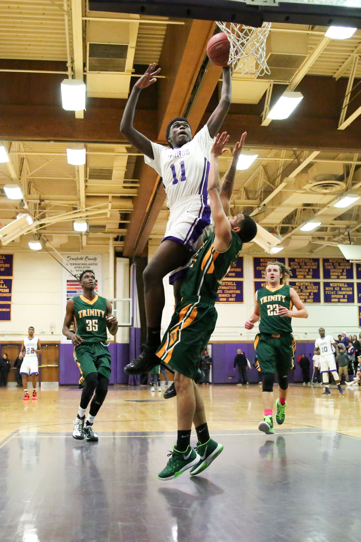 Boys Basketball Alexander Leads Westhill Past Trinity Catholic