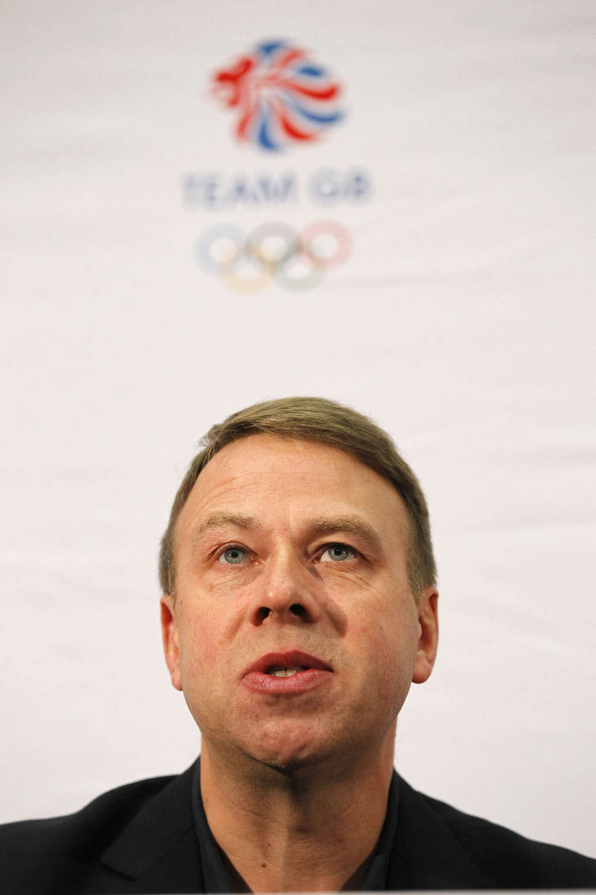 FILE - In this Oct. 20, 2011 file photo, Andy Hunt talks to the media during a press conference at Wembley Stadium in London. Hunt replaced Peter Sowrey in January 2016 as the new CEO of World Sailing. Sowrey says he was fired for pushing to get rid of polluted Guanabara Bay as the sailing venue for this year's Rio de Janeiro Olympics. (AP Photo/Sang Tan, File)