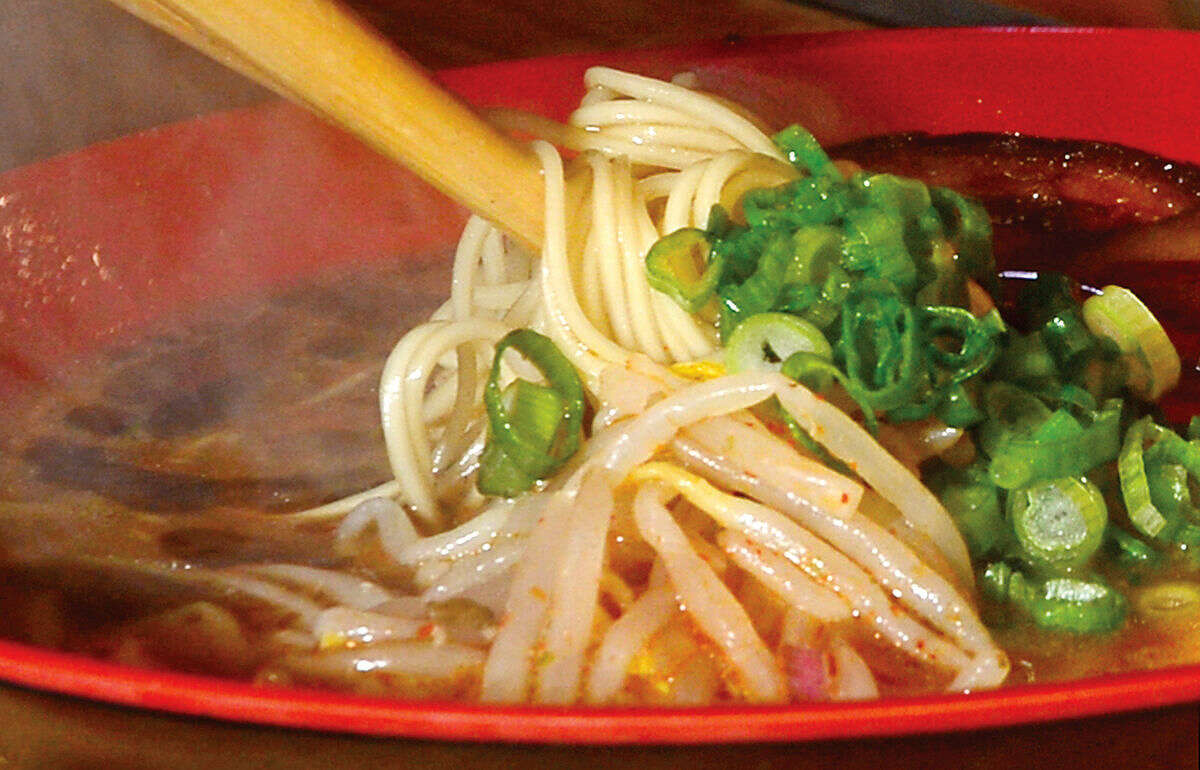 Tonkotsu Ramen at the new Mecha Noodle Bar restaurant in SoNo (Hour photo / Erik Trautmann) Mecha (locations in Fairfield, Norwalk, New Haven and Stamford): Best noodles Whether your noodle-broth preferences run to pho or ramen, this Connecticut chain has your slurping needs covered. Inspired by the cross-cultural noodle influences of New York City powerhouse Momofuku, all Mecha Noodle Bars have a sleek, fun vibe. mechanoodlebar.com