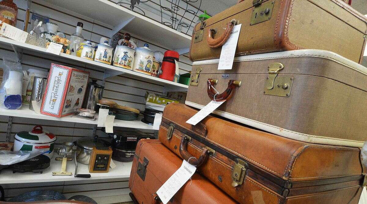 Hour Photo/Alex von Kleydorff Vintage luggage at The Turnover Shop in Wilton Center