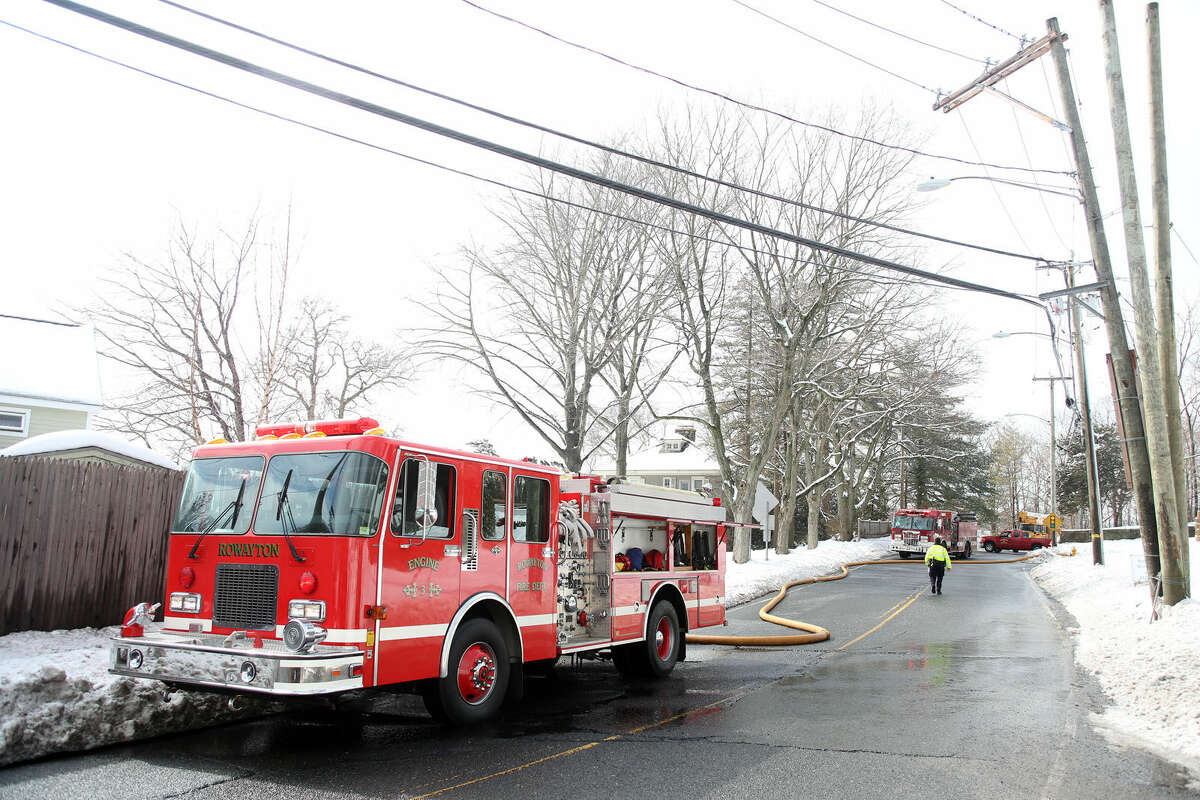 The scene of a structure fire at 209 Rowayton Avenue in Norwalk Sunday afternoon.