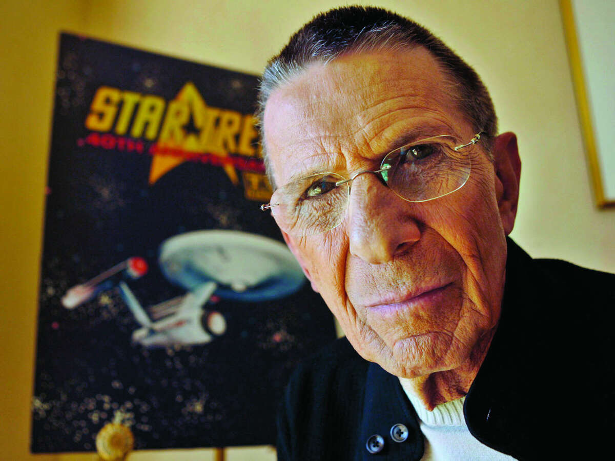FILE - In this Aug. 9, 2006 file photo, actor Leonard Nimoy poses for a photograph in Los Angeles. Nimoy, famous for playing officer Mr. Spock in “Star Trek” died Friday, Feb. 27, 2015 in Los Angeles of end-stage chronic obstructive pulmonary disease. He was 83. (AP Photo/Ric Francis, File)