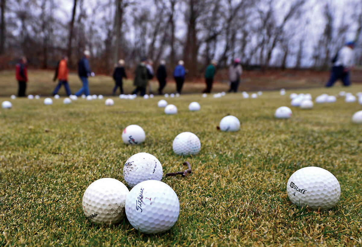 Hour photo / Erik Trautmann In this file photo, the Oak Hills Park Authority host an Informational tour of area covered by the plan for a new driving range Saturday at Oak Hills Park.