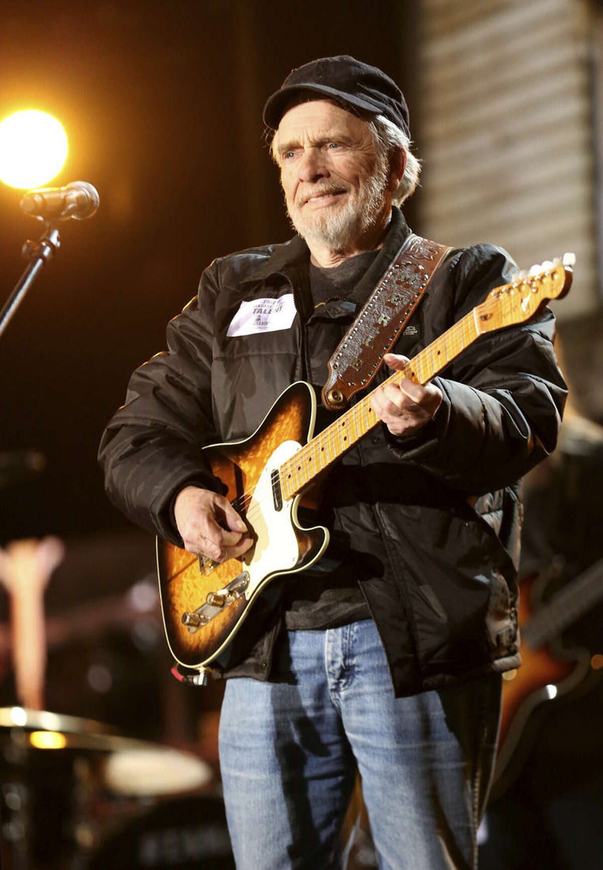 FILE - This Jan. 24, 2014 file photo shows country singer Merle Haggard during a rehearsal for the 56th Annual Grammy Awards in Los Angeles. Haggard died of pneumonia, Wednesday, April 6, 2016, in Palo Cedro, Calif. He was 79. (Photo by Matt Sayles/Invision/AP, File)