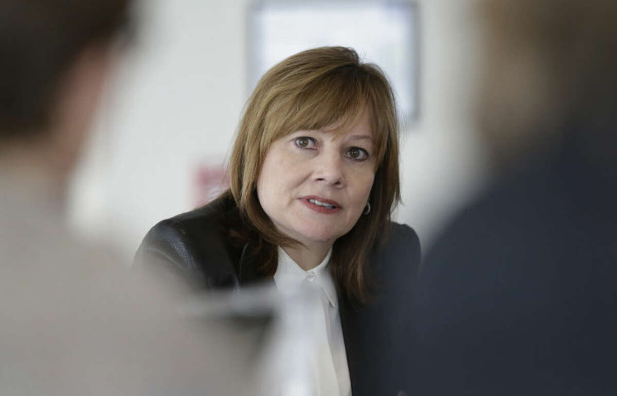 File-This photo taken Jan. 23, 2014, shows General Motors CEO Mary Barra addressing the media during a roundtable meeting with journalists in Detroit. Barra will be asked by two Congressional subcommittees why it took GM a decade to recall cars with faulty ignition switches that the company says are now linked to 13 deaths. (AP Photo/Carlos Osorio, File)