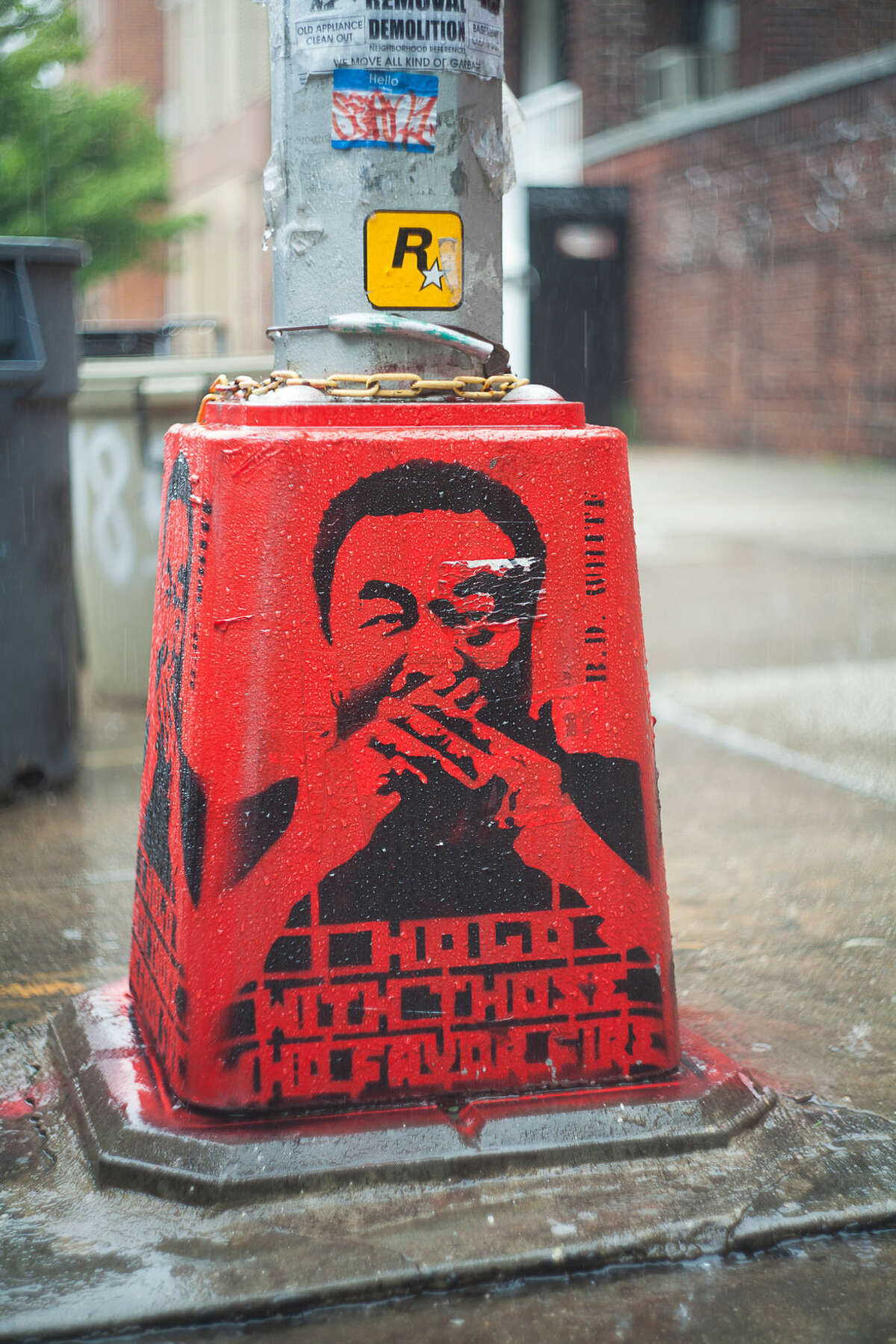 B.D. White’s colorful art work can often be found while walking the streets of New York. 